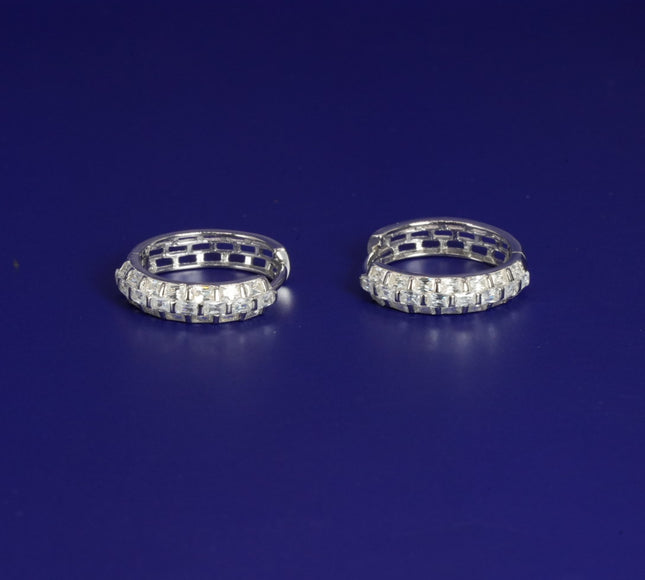 Silver Glow Bali Hoops