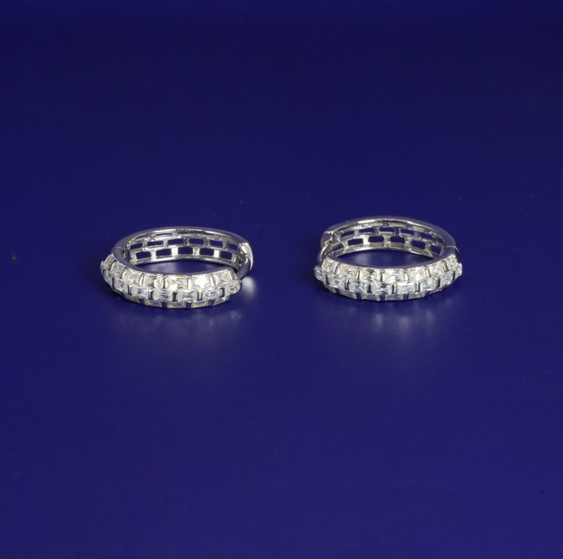Silver Glow Bali Hoops
