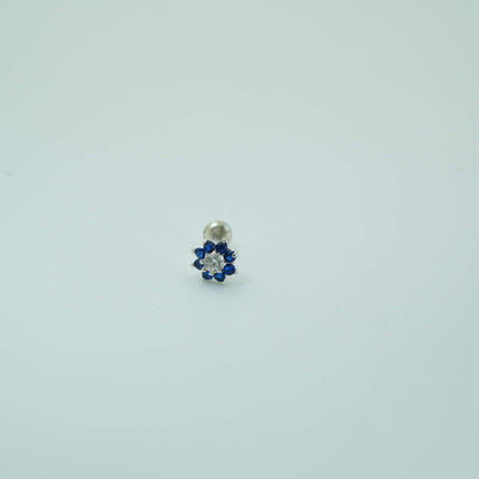 "Add a Touch of Cool Sophistication with Our Blue Stone Nosepin"