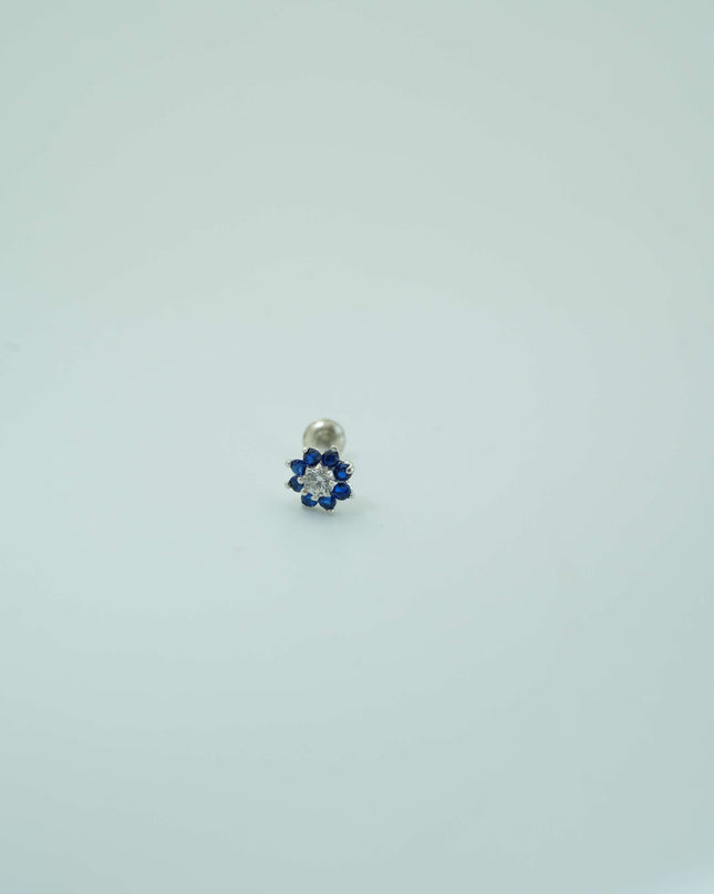 "Add a Touch of Cool Sophistication with Our Blue Stone Nosepin"