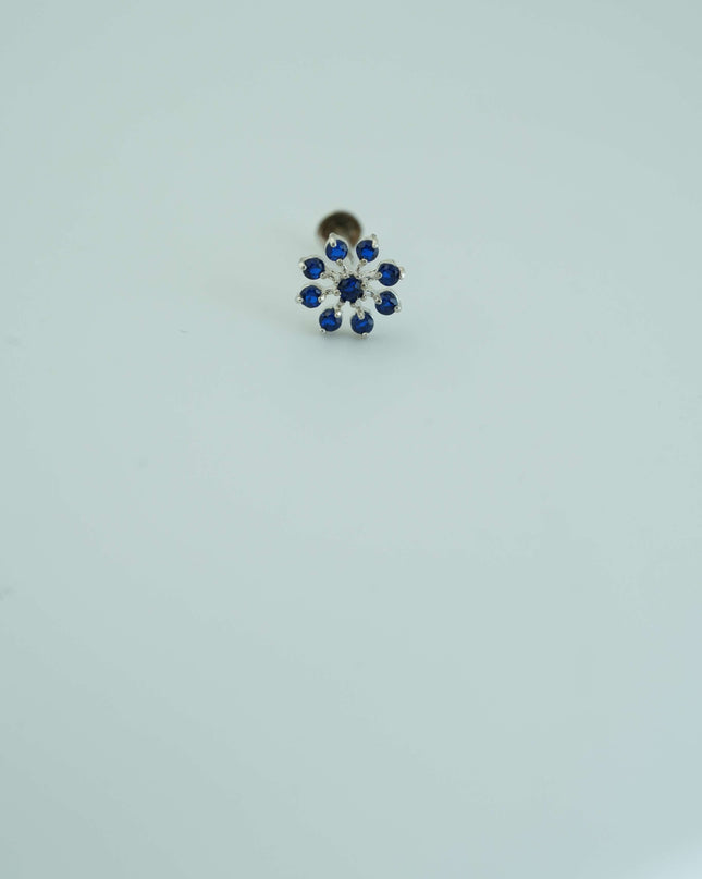 "Chic Sophistication: The Perfect Blue Stone Nosepin for Every Look"