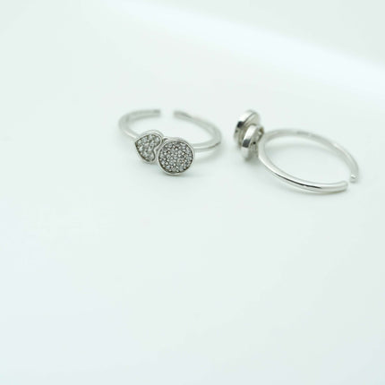 Step into Love with Our Charming Silver  Toe Ring