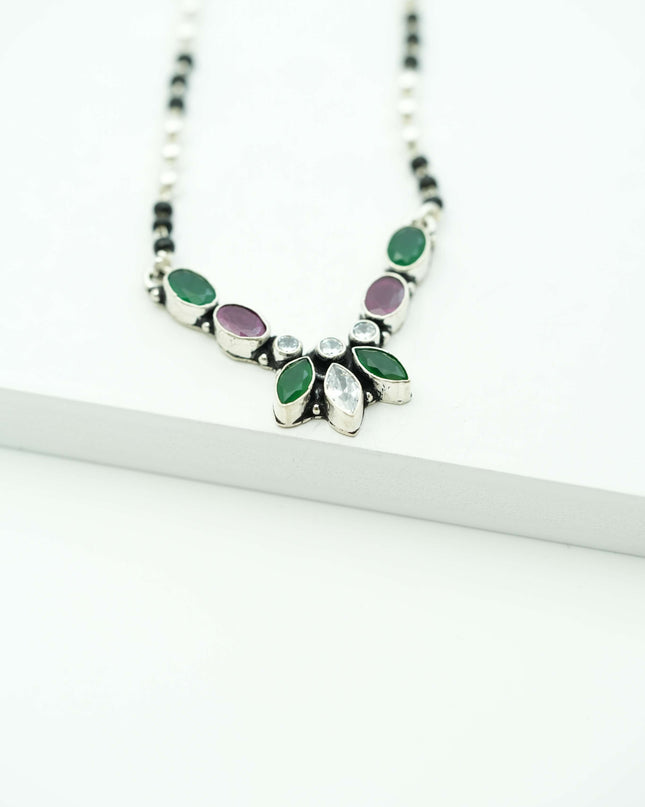 "Where Heritage Meets Elegance: Antique Silver Mangalsutra for a Classic Look"