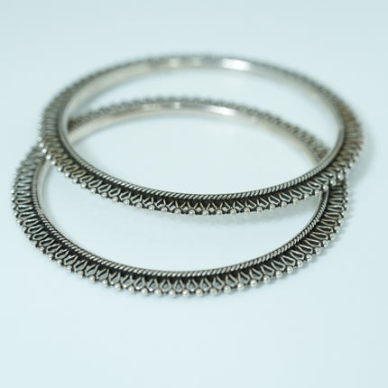 Silver Oxidized Bangles – Traditional Charm with a Vintage Appeal