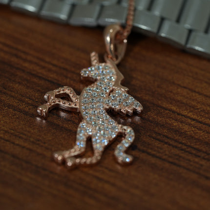 Silver Unicorn Watch Charm in Rose Gold Plating – Whimsical Elegance