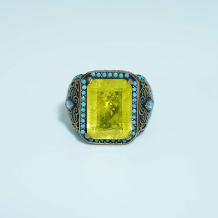 Edge Silver Turkey Ring