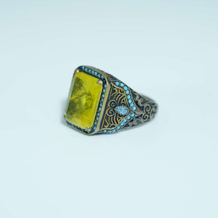 Edge Silver Turkey Ring
