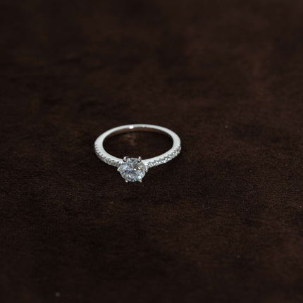 Single Stone Ring In Silver