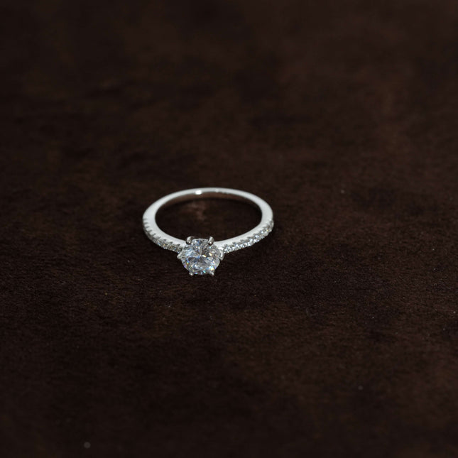 Single Stone Ring In Silver