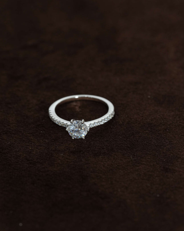 Single Stone Ring In Silver