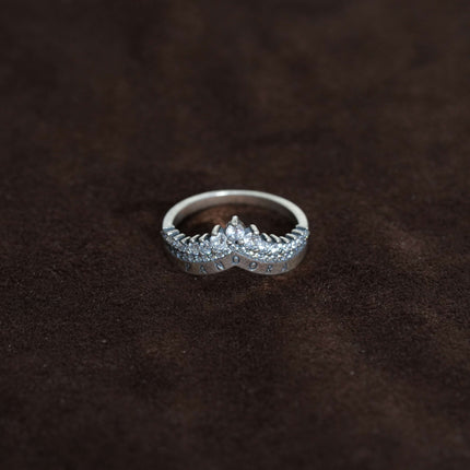 FrostEdge Silver Ring