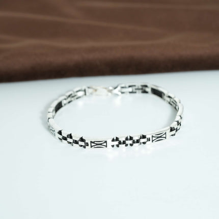 "Masculine Charm: Elevate your look with this stylish men's bracelet."