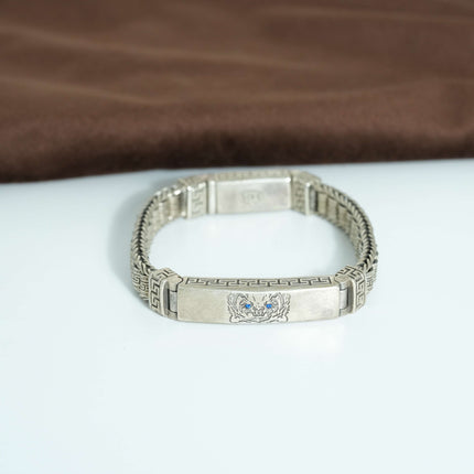 Men Silver Bracelet Titan Band