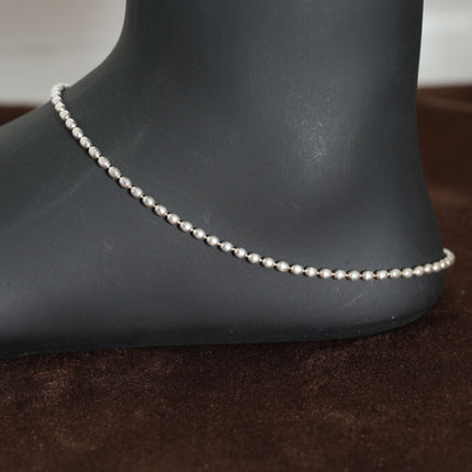 Starlit Charm - Silver Anklet