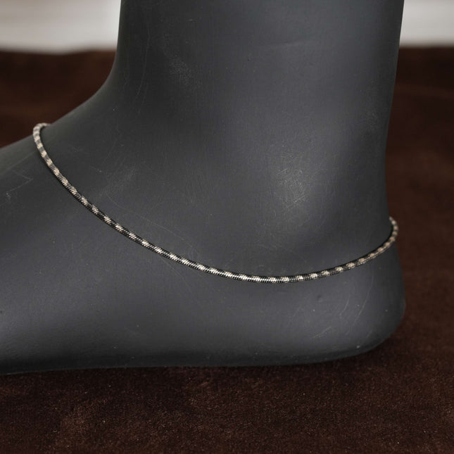 Aurora Single Anklet - Silver Anket