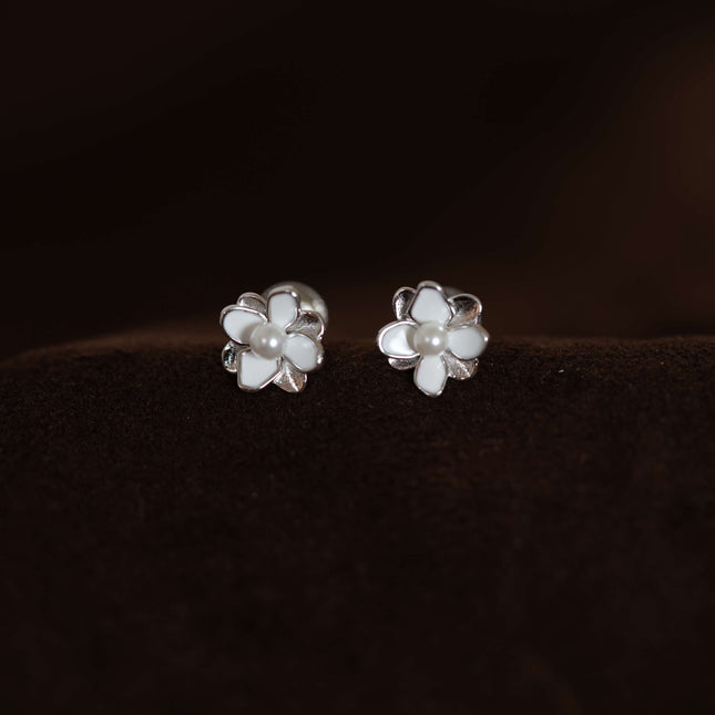 Serene Hoops Silver Earrings