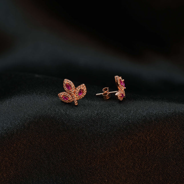 "Timeless Charm, Inspired by Nature: Step into Our 3-Leaf Stone Earrings Collect