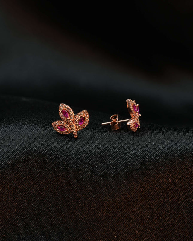 "Timeless Charm, Inspired by Nature: Step into Our 3-Leaf Stone Earrings Collect
