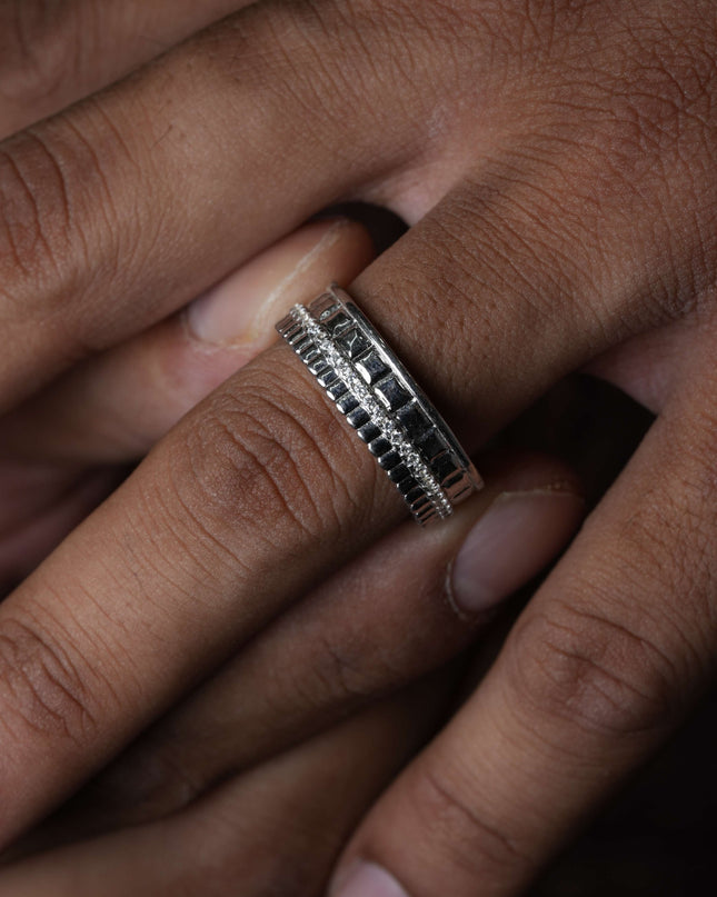 Men Silver Band Ring