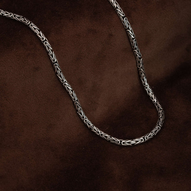 Silver Men Oxide Chain