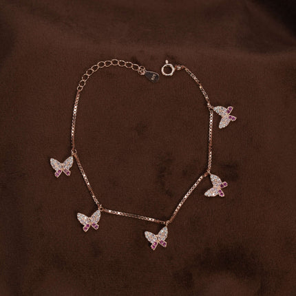 Silver 925  Silver Bracelet Butterfly Charms