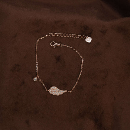 Refined Silver, Radiant Rose Gold Silver Bracelet