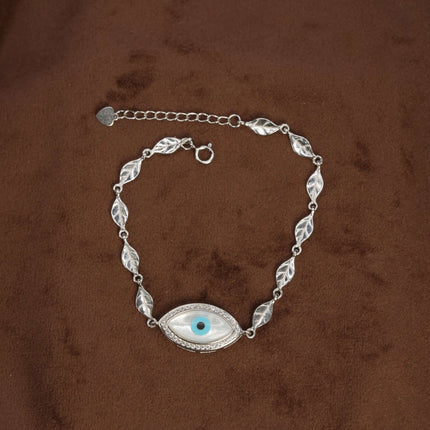 Protection in Style. Embrace the Silver Bracelet Evil Eye.