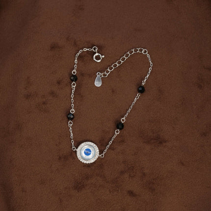 Protection in Style Embrace the Silver Evil Eye Bracelet.