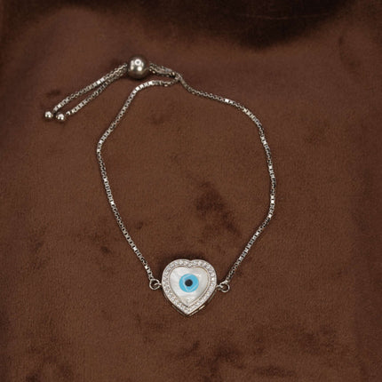 "Evil Eye Charm, Everyday Elegance Bracelet. "