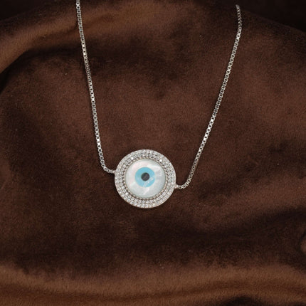 "Gaze of Protection: Ward off negativity with this stylish evil eye bracelety
