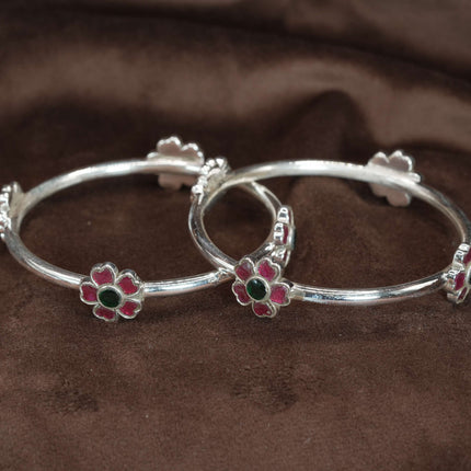 Noor Silver Bangles