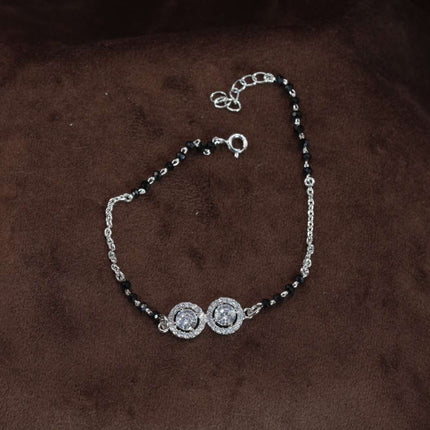 Mehal Silver Hand Mangalsutra Bracelet