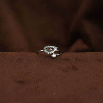 Leaf Shape Women's Silver Ring