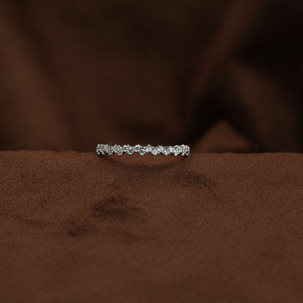 Aurora Glint Women's Silver Ring with Stone