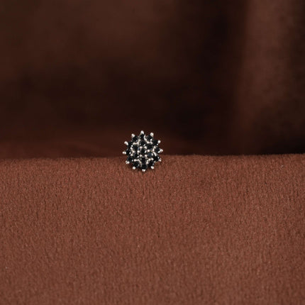 Silver Nose Pin Black