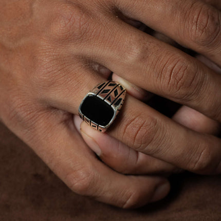 Storm Silver Turkey Ring