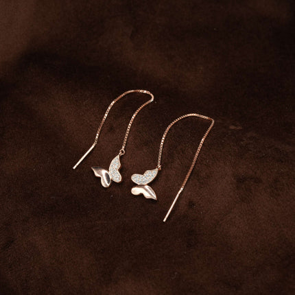 Rose Gold Sui Dhaga Earrings