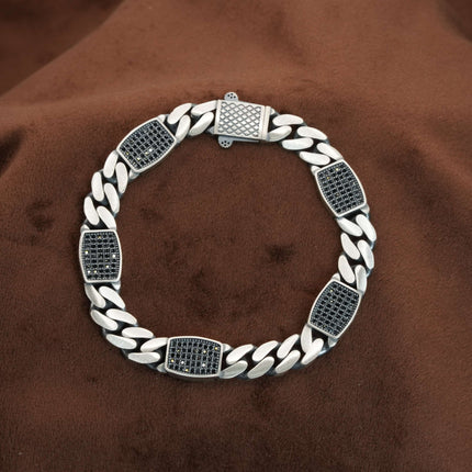 Oxidised Silver Men’s Bracelet