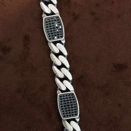 Oxidised Silver Men’s Bracelet