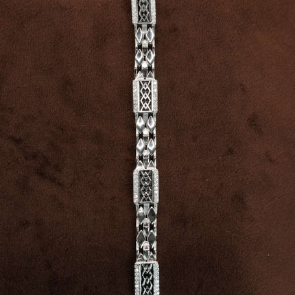 Warrior Oxidised Silver Men’s Bracelet