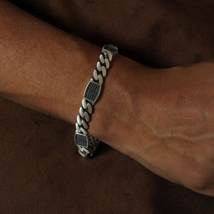 Oxidised Silver Men’s Bracelet