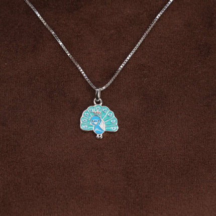 Royal Peacock Aura Silver Set