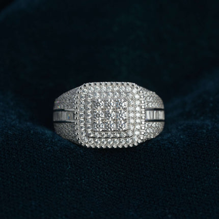 Iron Crest Silver Ring