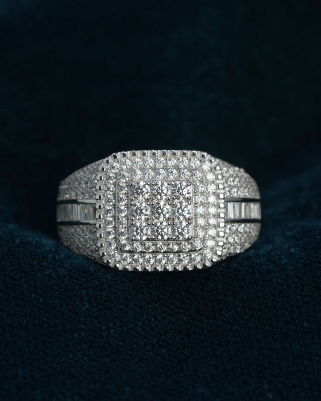 Iron Crest Silver Ring