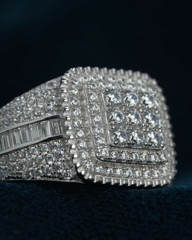 Iron Crest Silver Ring