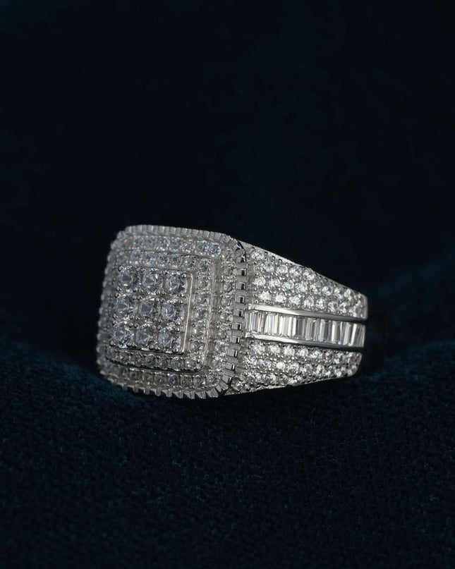 Iron Crest Silver Ring