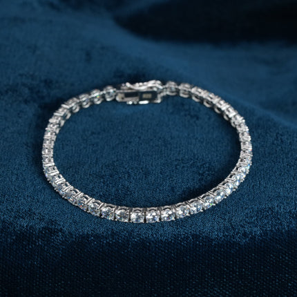 Luna Heart Charm 925 Sterling Silver Bracelet for Women