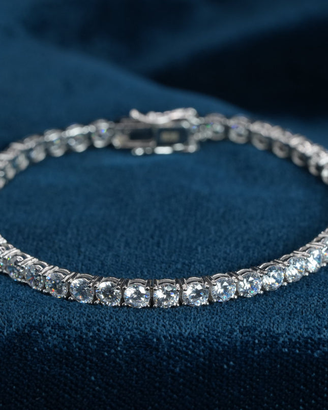 Luna Heart Charm 925 Sterling Silver Bracelet for Women