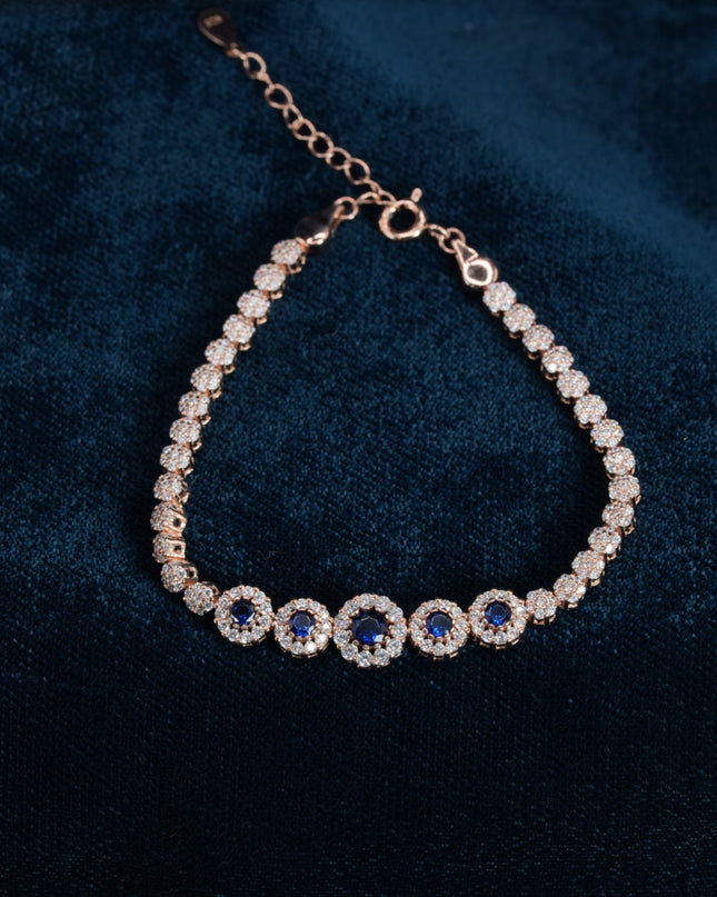 Twinkle Bloom 925 Sterling Silver Floral Bracelet for Women