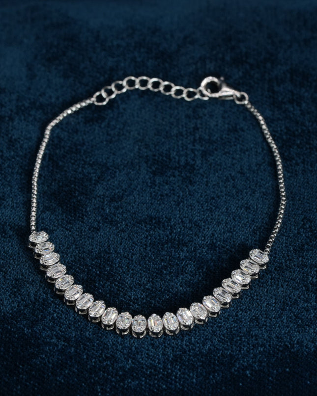 Crystal Glow 925 Sterling Silver Bracelet for Women
